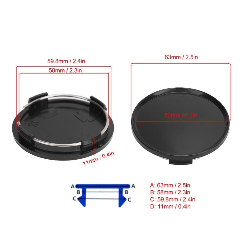 4Pcs Universal ABS 63mm Car Wheel Center Cap Hub Tyre Rim Hub Cap Protective Cover Auto Accessories For modified wheels