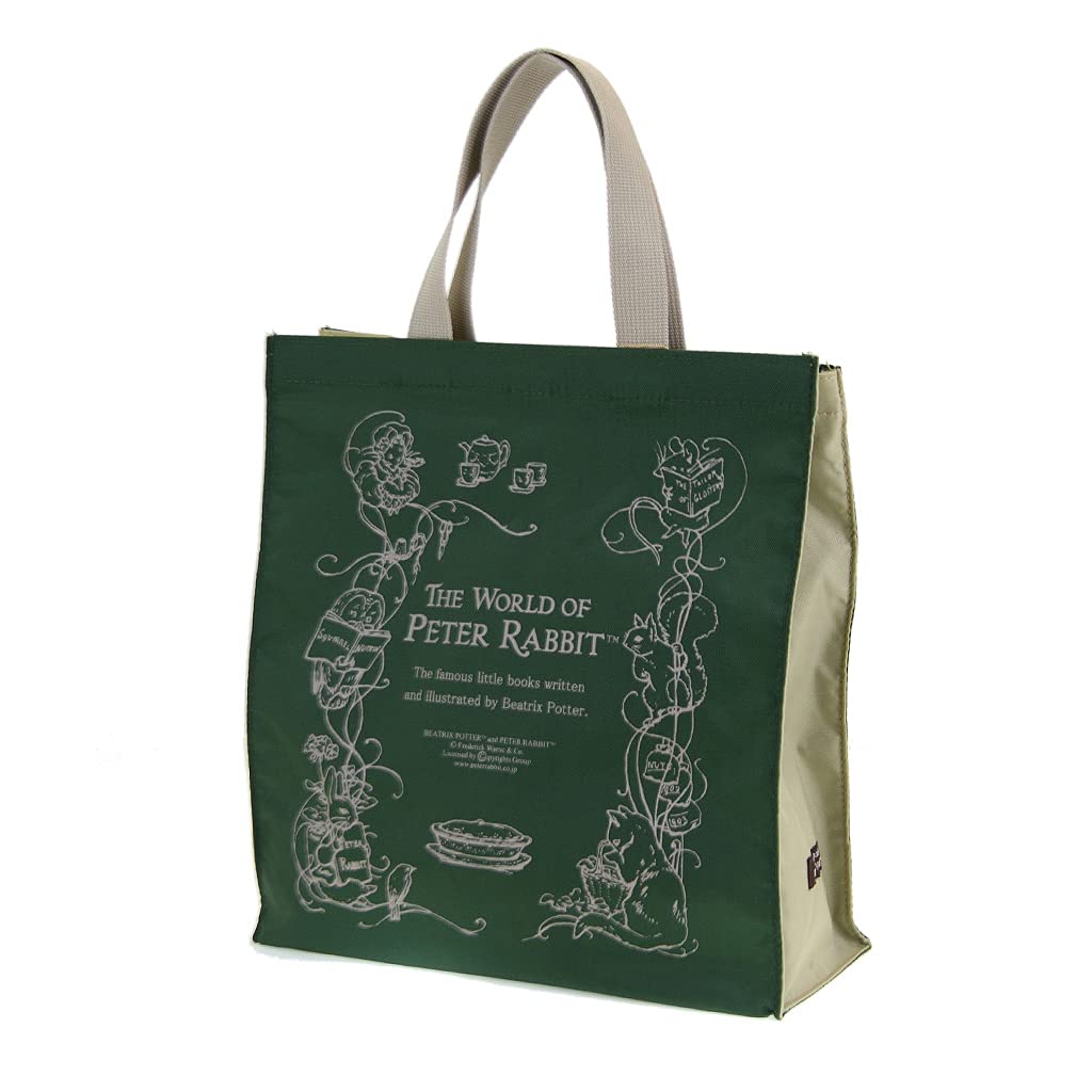 

Yubi Peter Rabbit™ Tote Bag [Shopping Bag, Tote Bag, Women s, Small Size, Practice Bag, Sub-Bag, Cute] 0646 (Green)