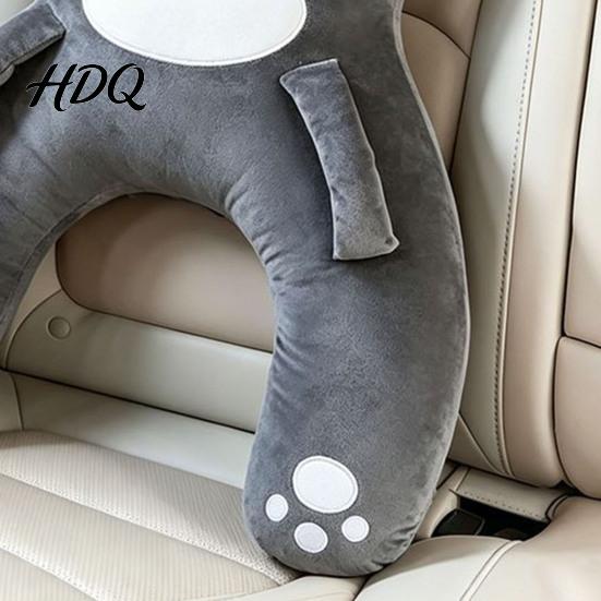 Plüsch-Umarmungskissen für Sofa H-förmig Auto Kinder Niedliche Nackenkissen Sitz Schlafen Lendenstützkissen Ruhekissen Reisen Entspannen Rücksitz