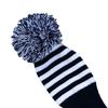 1 Piece White Knit Stripes Golf Club Head Cover Set Kopfbedeckung Hybrid Wood