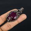 Ruby Pendant Gemstone Jewelry, 999 Copper Wire Wrapped Handmade Pendant, Latest Design Jewelry