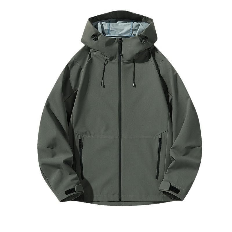 Women's Waterproof and Windproof Spring and Autumn Thin Hooded Couple's Single-charge Outdoor Travel Hiking and Mountaineering Jacket for Men