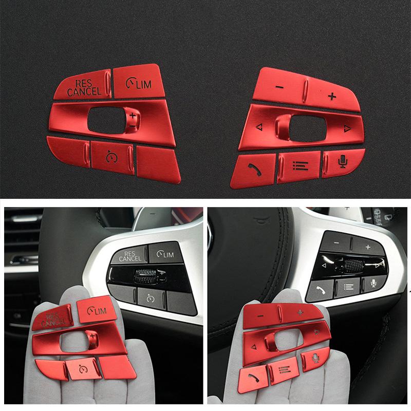 Auto-Styling für BMW X3 X4 G01 G02 Lenkradtasten Schalter Rahmenschutzabdeckungen Aufkleber Verkleidung Autoinnenraum
