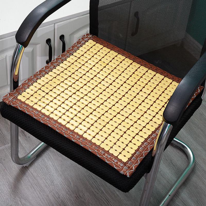 Summer Bamboo Cooling Chair Pad - Breathable, Non-Slip Cushion for Office, Dining, Car, and Students
