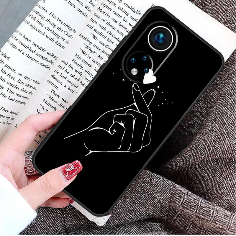 Kpop Finger Heart Case For Honor Magic 8 5 6 7 Lite Honor 200 400 Pro 50 70 90 X9d X9b X9c X9a X8c X8b Win RT