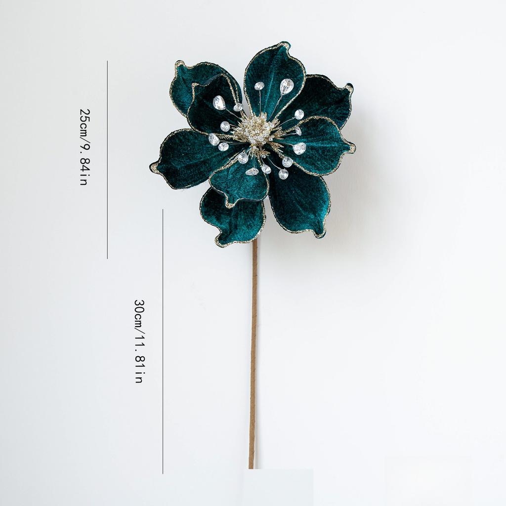 1PC Magnolia Christmas tree decoration flower party gathering festival home atmosphere flower arrangement ornaments high-end Christmas decoration