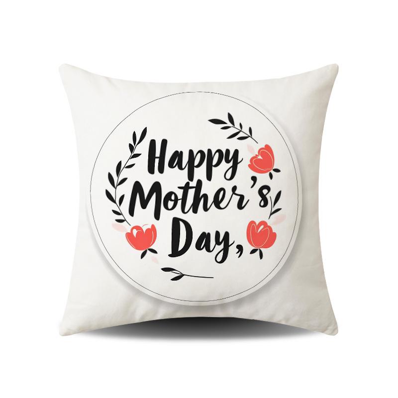 

Mother s Day Series Festive Atmosphere Pillows Home Decoration Living Room Bedroom Office Rest Cushions linen-45x45cm double-sided [without pillow core]