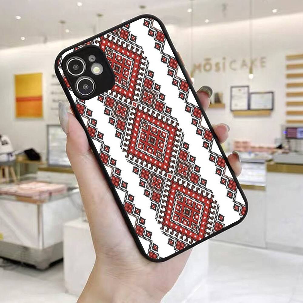 U-Ukraine Ornament Pattern Phone Case For IPhone 16 15 14 X XR XS 7 8 Plus 11 12 13 Pro MAX 13mini Matte Shockproof Case