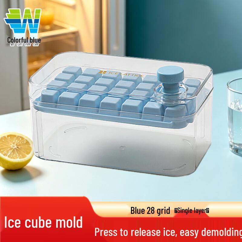 Food-Grade Silicone Ice Cube Tray with Scoop