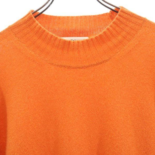 Mars Nnit Wear British Wool Long Sleeve Sweater XL Orange Knit Men's Used