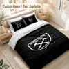 West Ham Bedding Set, 1 Duvet Cover & 2 Pillowcases Soft Comfortable Bedroom Home Textile Decor