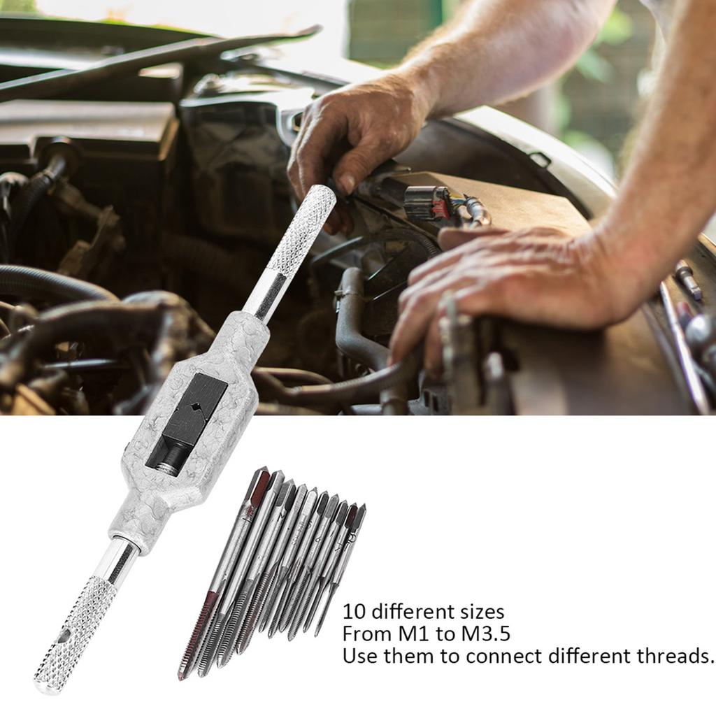 Mini Screw Tap Set Tapping Tool Screw Machine Accessory High-Speed Steel M1 M3.5 Hand Tool Accessories Mini Tap Screw Tap