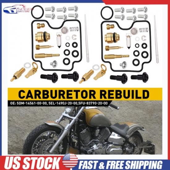 

2x Carburetor Carb Repair Kit For Yamaha V-STAR 1100 XVS1100 MIDNIGHT 2005-2009