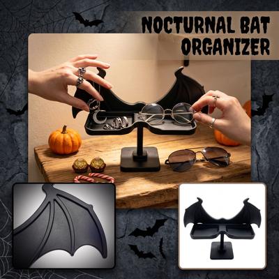 Glasses Stand and Jewelry Tray, Gothic Halloween Decor, Black Creative Design