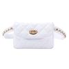 Elegant Women Classic Fanny Pack Chain Waist Hip Belt Bag With Soft Pu Leather
