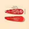 10PCS/Set Girls Print Waterdrop Shape Alloy Hairpins Sweet Hair Clips Barrettes Headwear Hair Holder Baby Hair Accessories Set