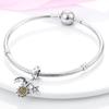925 Silber Mond Sonne Stern Galaxie Baumeln Charm Perlen passend für Frauen Markenarmband DIY Schmuck