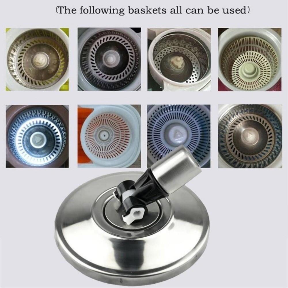 Revolving Mop Head Stainless Steel Mop Replacement Universal Spin Mop Head Home Cleaning Tools
