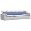 Sofa Cushions 2 Pcs Denim Blue 200 X 40 Cm Fabric