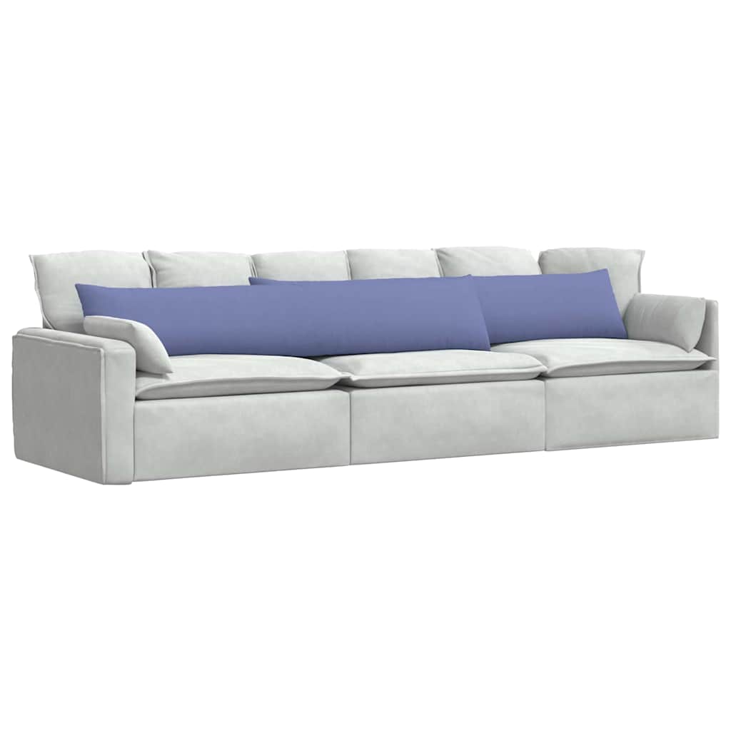 Sofa Cushions 2 Pcs Denim Blue 200 X 40 Cm Fabric