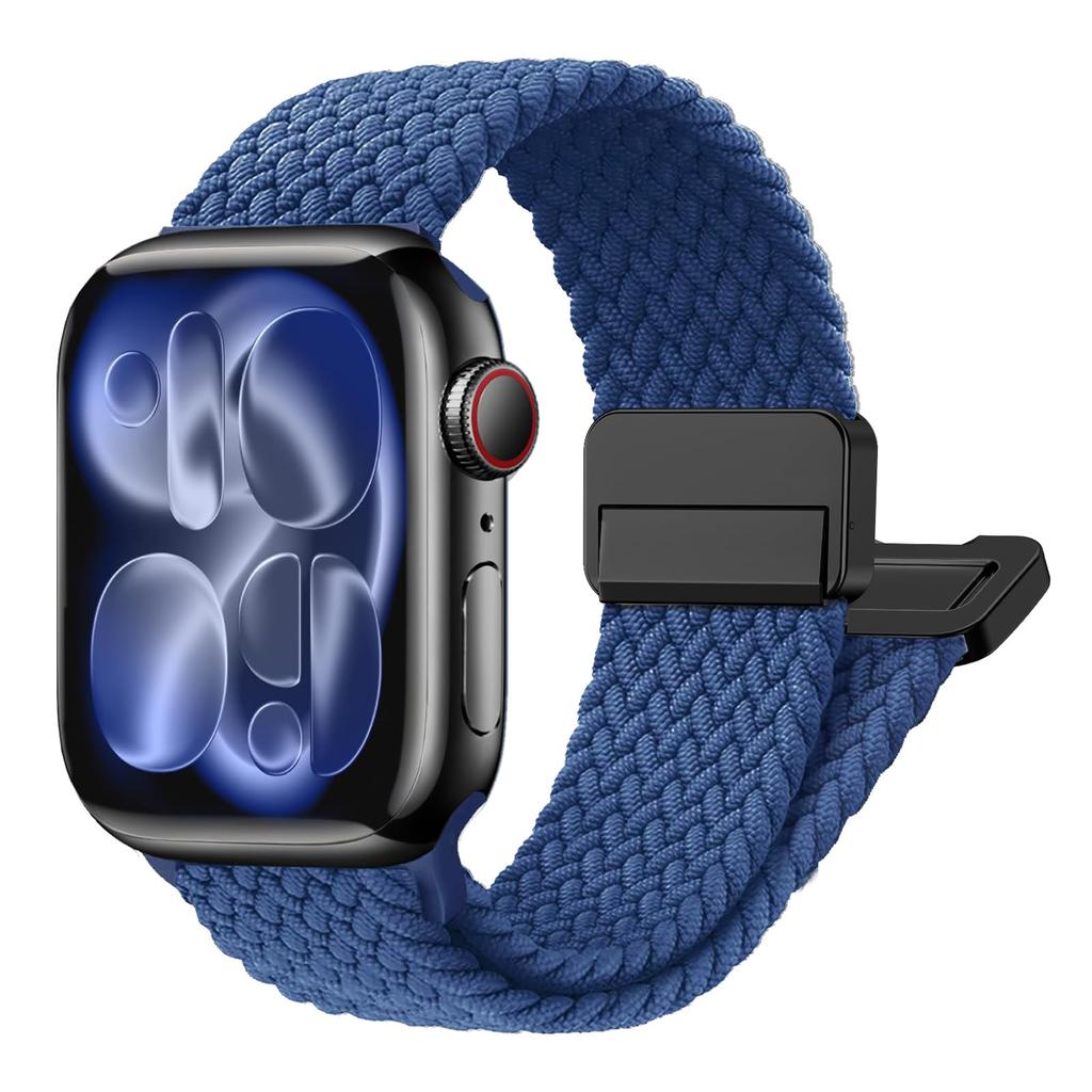 For Apple Watch Bands Ultra 3 49 44mm 40mm 45mm 46mm 41mm Black Unity Bracelet iWatch Series 10 11 Se 8 9 Magnetic Braided Strap
