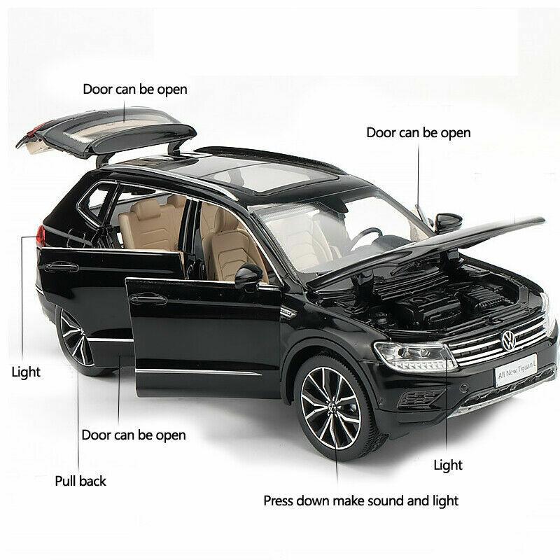 1/32 Scale Tiguan L Diecast Alloy Model Car, Μοντέλο Παιχνίδι Αυτοκινήτου με Ήχο και Φως, Παιχνίδι Παιδικού Αυτοκινήτου Pull Back, Εκθέσεις συλλογής δώρων διακοπών