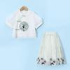 Montagut Girls' Panda Bamboo Embroidered Hanfu Set