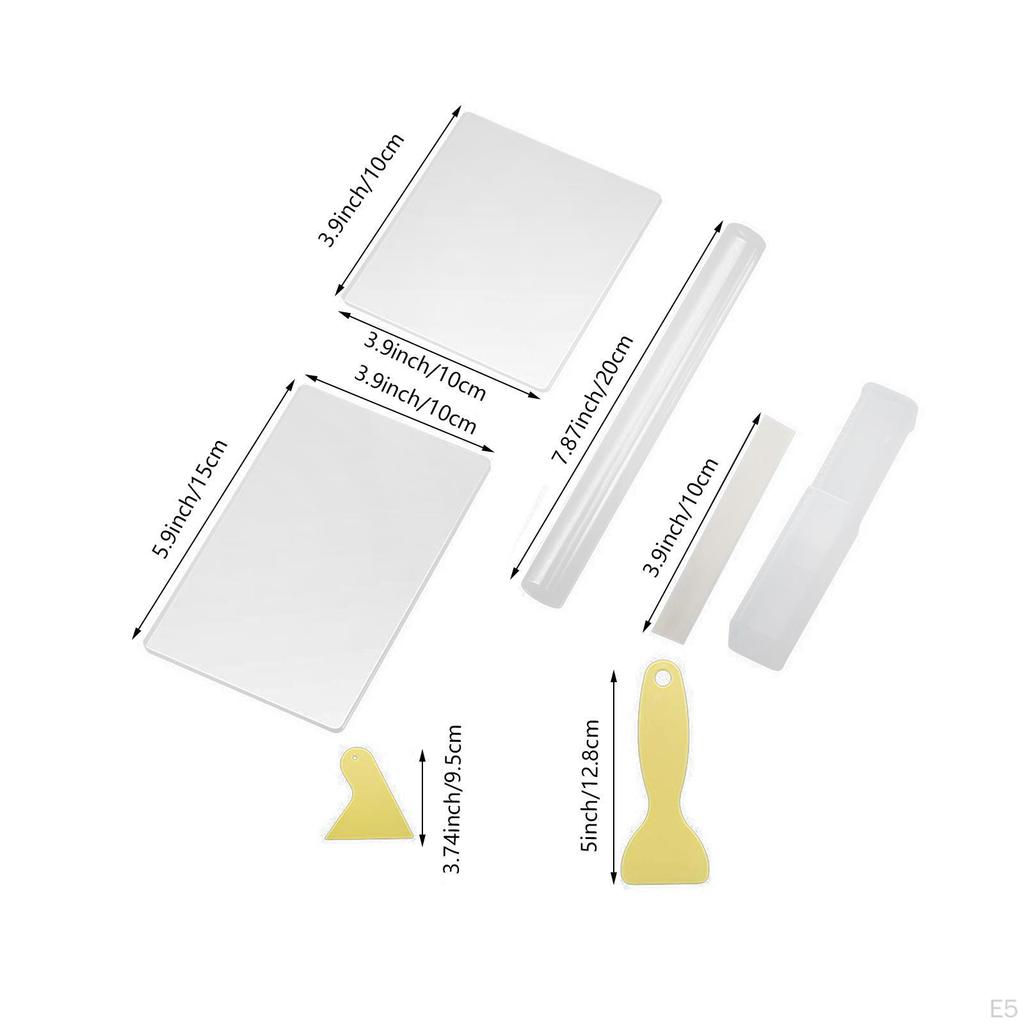 Clay Cutter Tools Acrylic Roller Sheet with Shave, Handmade Rolling Pin for Ceramic