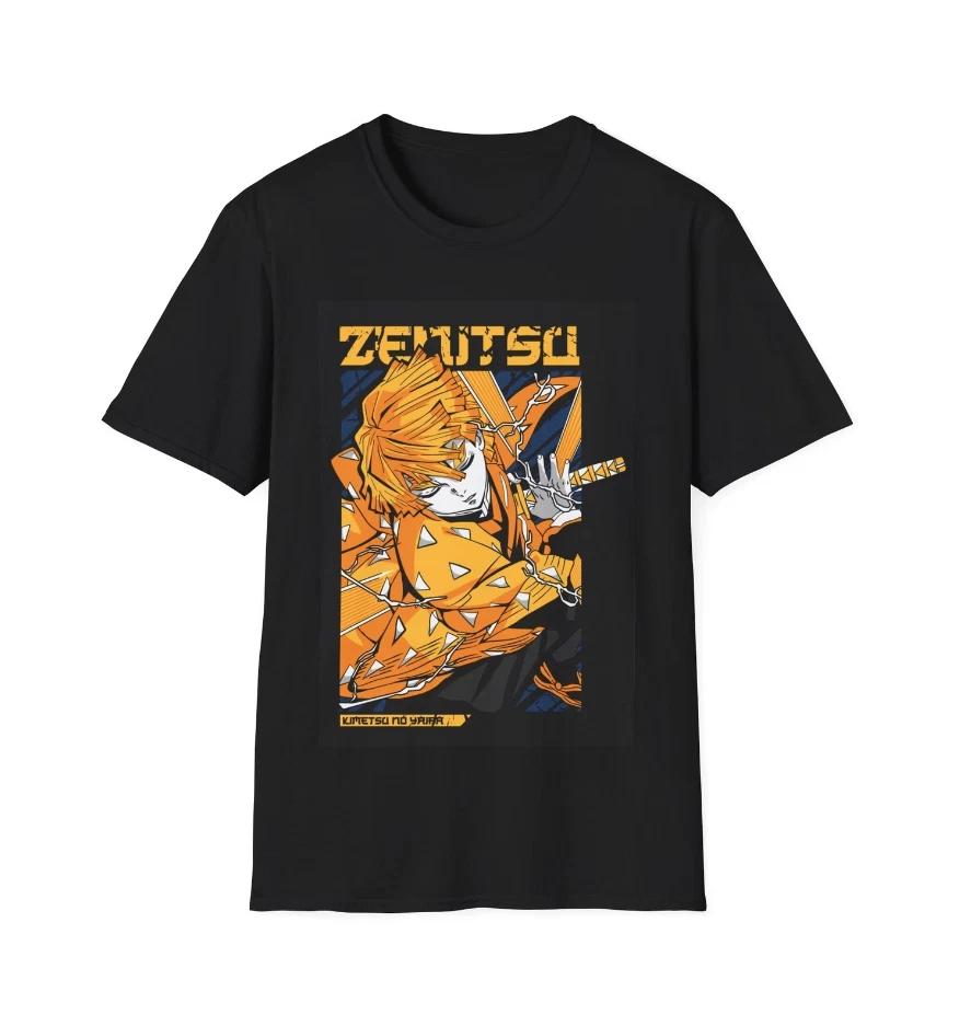 Zenitsu Classic Tee, Softstyle T-Shirt for Anime Fans, Japanese Manga Shirt S