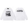 Loose Casual Alphabet Illustration Printing Burrs Crew Neck Long Sleeve T-Shirt Men'S And Women'S Trend