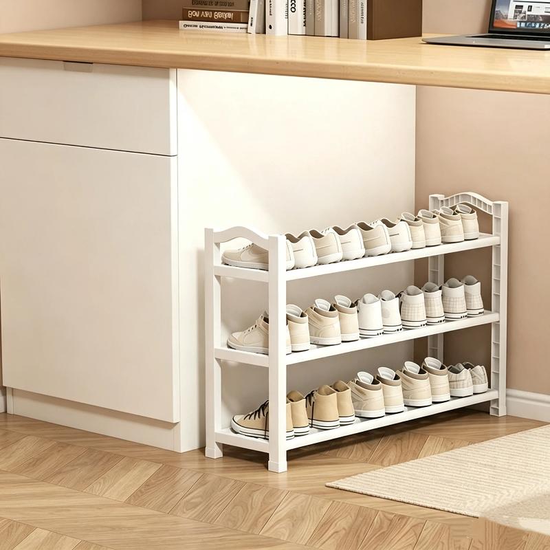 3-Laags Schoenrek Ruimtebesparende Schoenopslag Organizer Compacte Schoenplank Voor Entree Studentenkamer Appartement Onder Bureau Thuis