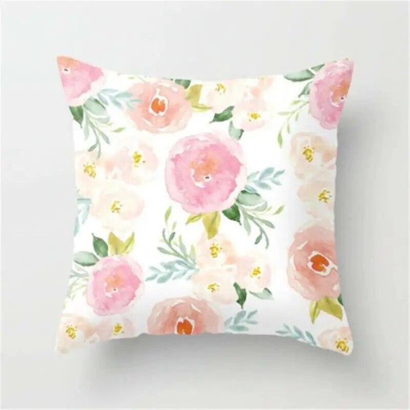 Classic Floral Unique Pillowcase Sofa Bed Home Decor Throw Cotton Car Chair Beautiful Linen Delicate