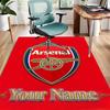 A-Arsenal Design Area Rug Personalized Name- Non-Slip, Soft & Cozy Floor Mat for Living Room, Office - Indoor/Outdoor Carpet