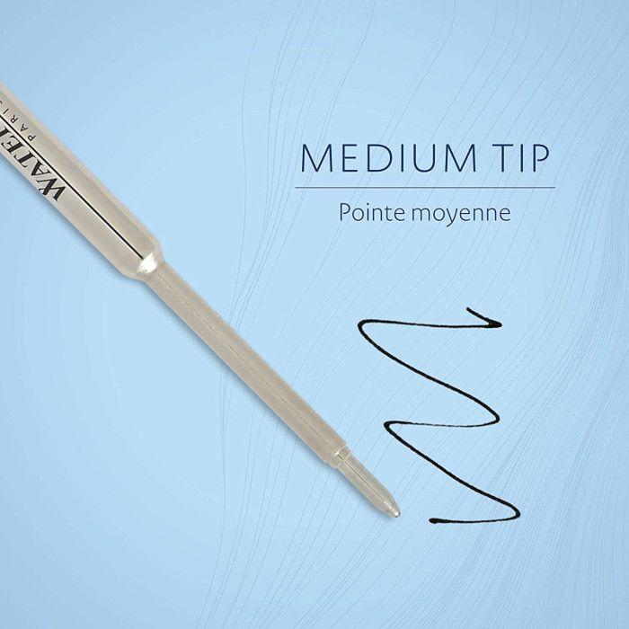 Recharge bille - WATERMAN - Pointe moyenne - Encre noire - Blister X 1 - Mixte