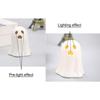 2025 Halloween Ghost Lighting Figurines 3Pcs/set Halloween Ceramic Ghost Sculpture Lantern Cute Miniature Collectible Ornaments
