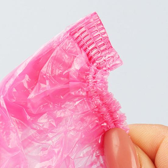 100Pcs Shower Cap Disposable Ear Protection Free Size Bath Cap Waterproof Transparent Hair Salon Shower Cap
