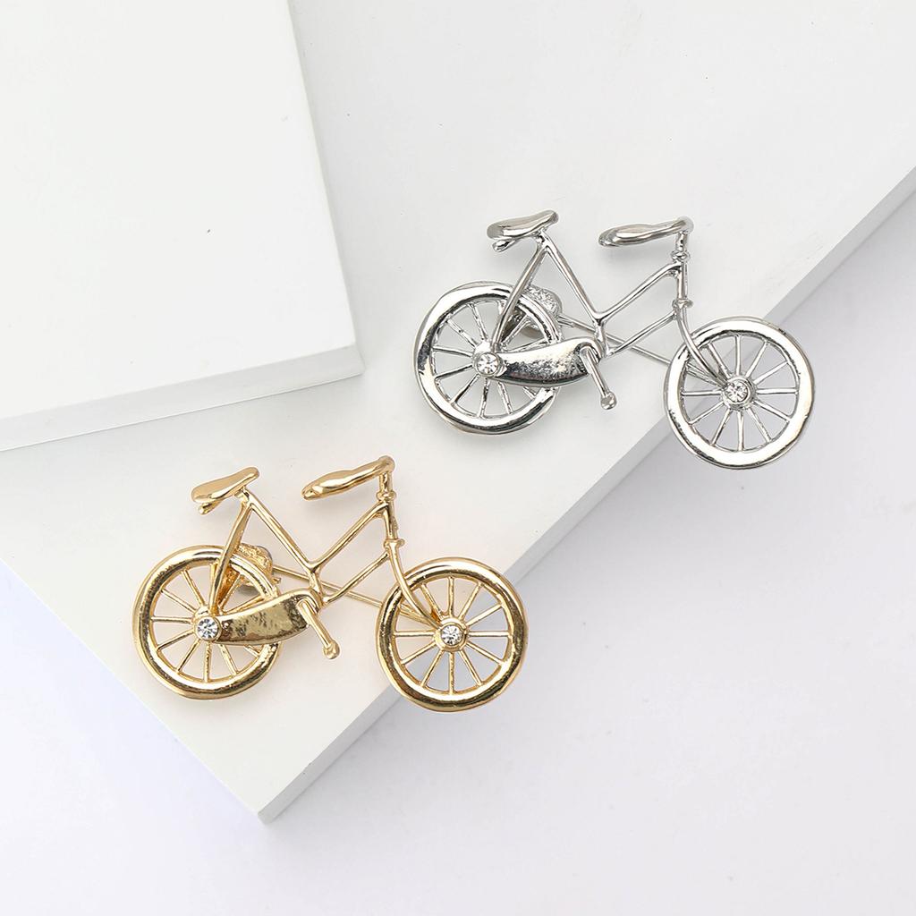 Fashion Creative Electroplated Bicycle Brooch High-End Exquisite Men'S And Women'S Suit Shirt Corsage Jewelry Pin