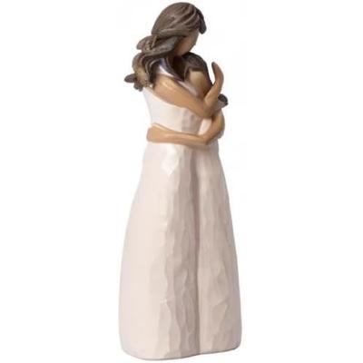 BUTILIVEEN Resin Mother Daughter Figurines, Hugging Mother and Daughter Figurine Statues, Gifts for Daughter from Mom, Home Bedroom Living Room