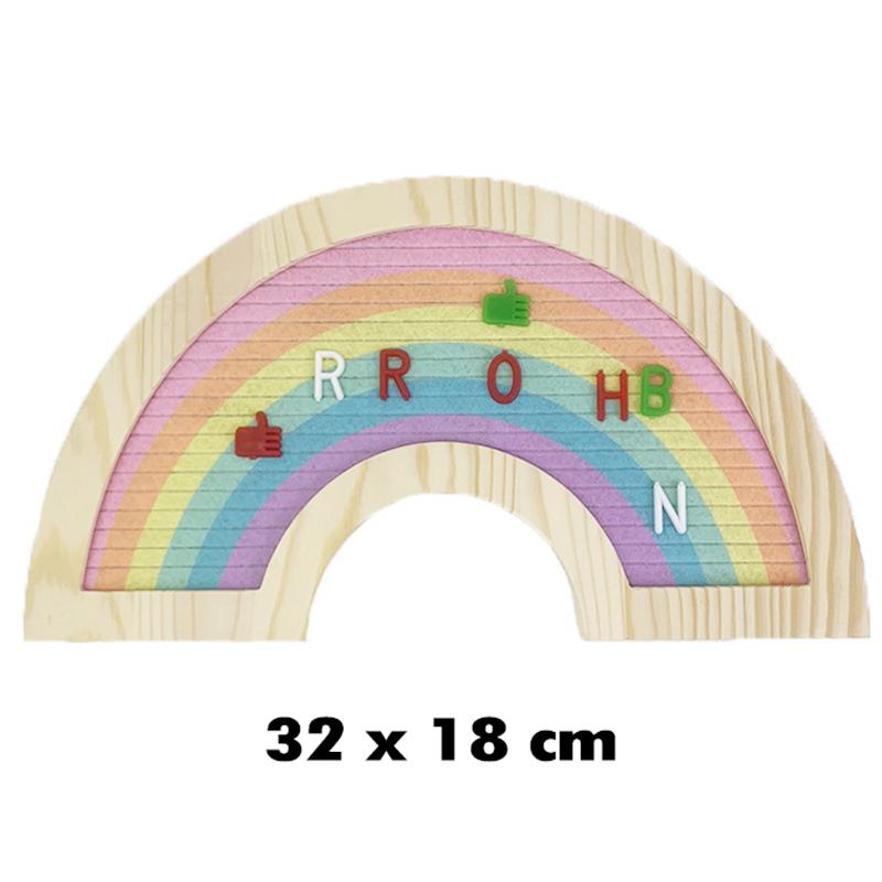Rainbow Felt Letter Board Montessori Language Toys Spelling Words Baby Early Education Toys Home Message Board Gift For Children