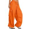 Women Loose Cargo Pants Hip Hop Sports Pants Drawstring Loose Wide Leg Casual Pants