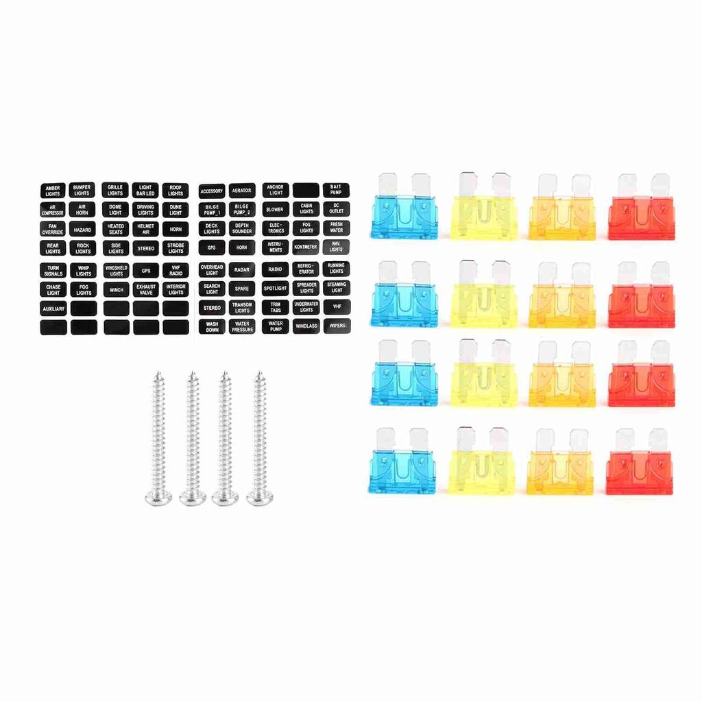 8-Way Water Proof Fuse Block with LED Indicator, Screw Nut Terminal Box for Car Boat Marine