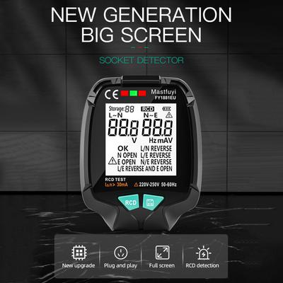 Mastfuyi Multifunctional Socket Tester with Digital LCD Display  Electric Socket Detector Circuit