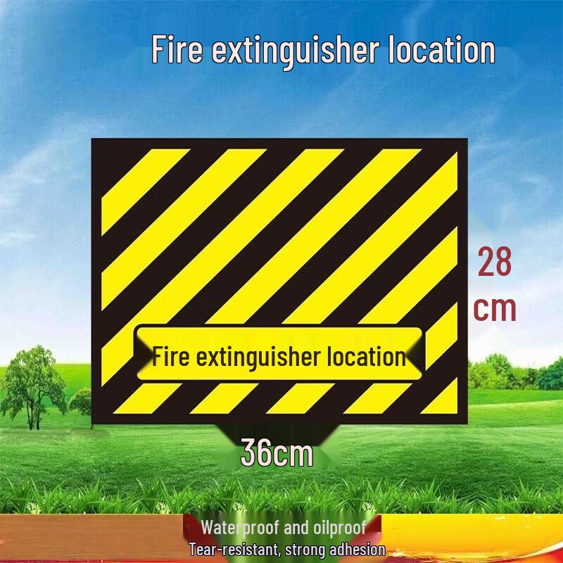 Fire Extinguisher Location Floor Sticker