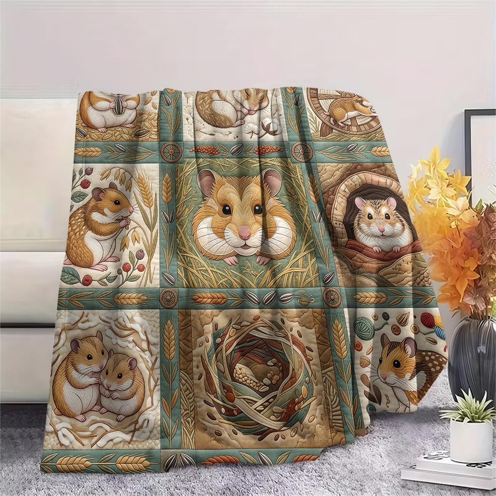 Fabric splicing animal sloth Print Flannel Blanket High quality Comfortable for All Seasons Home Decor Warmth and Comfort Perfect for Christmas Gifts