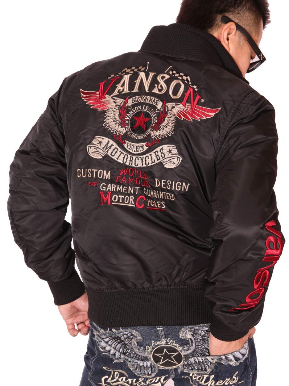 

Куртка-пилот с вышивкой «Летающая звезда» черная M [Vanson] MA-1 NVJK-702 чёрный