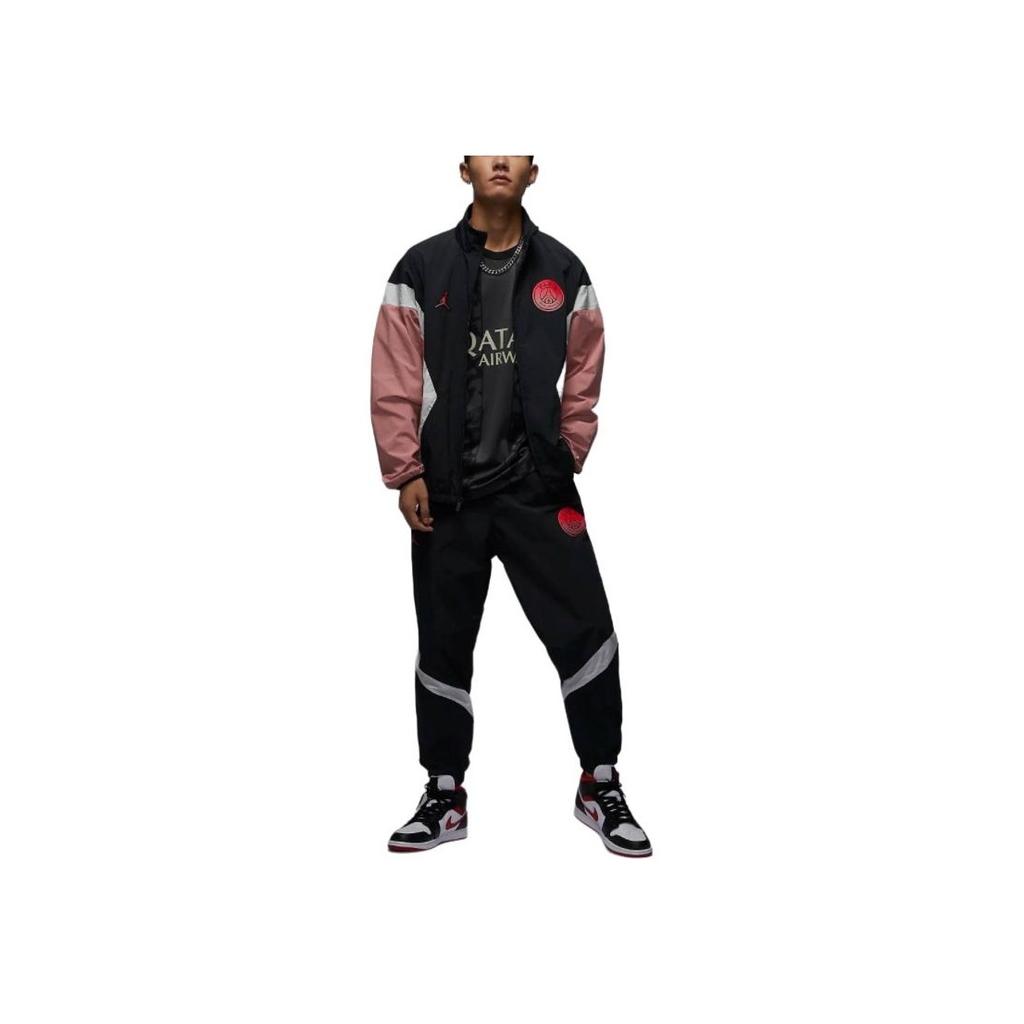 Jordan Paris Saint-Germain FW24 Anthem Comfortable Fashion Zip American Vintage Jacket Men Jacket Rust-Pink Dark-Grey Sail-White FV7741-685