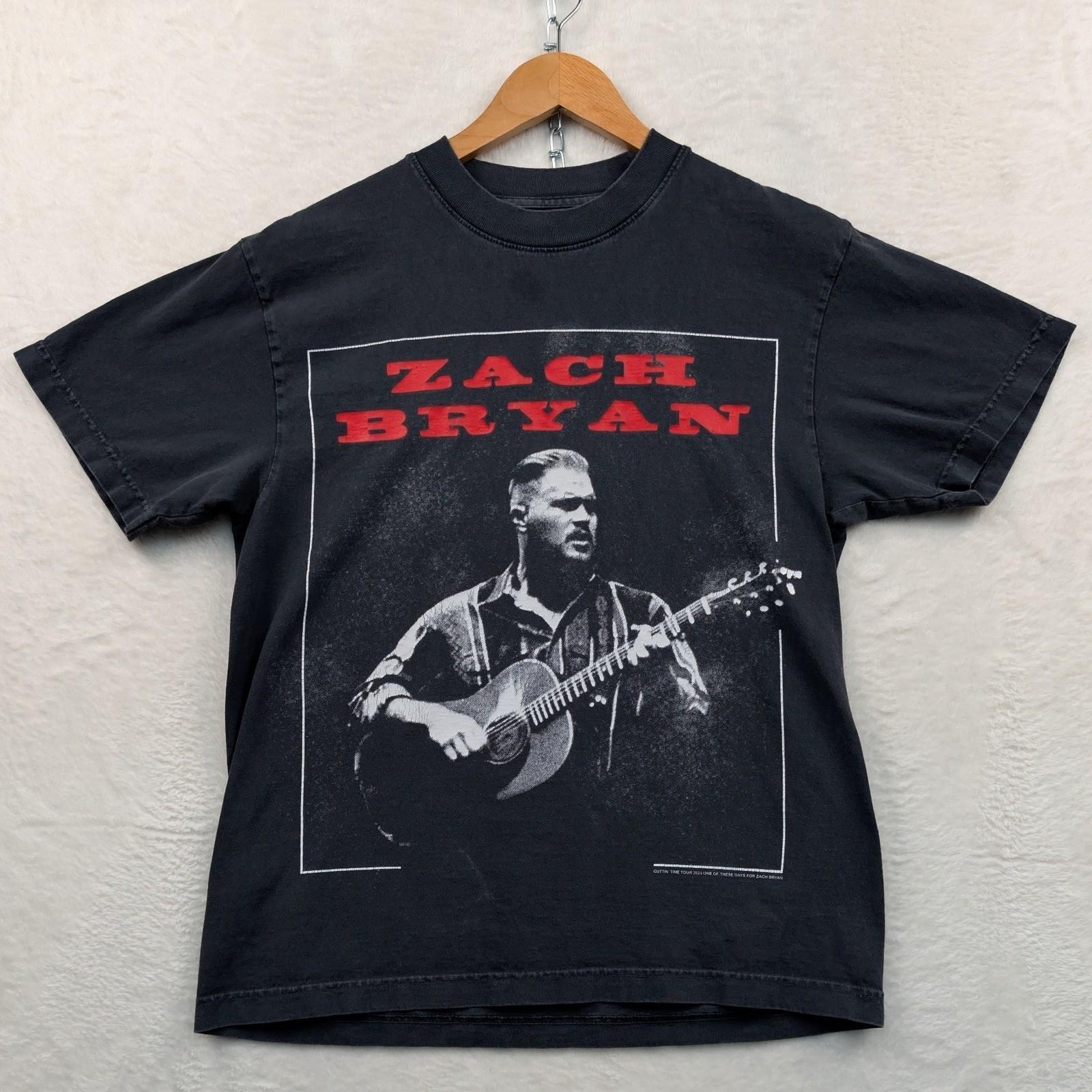 One Of These Days Zach Bryan T-Shirt Mens S Black Quittin Time Tour 2024 Concert Unisex T-Shirt XXL