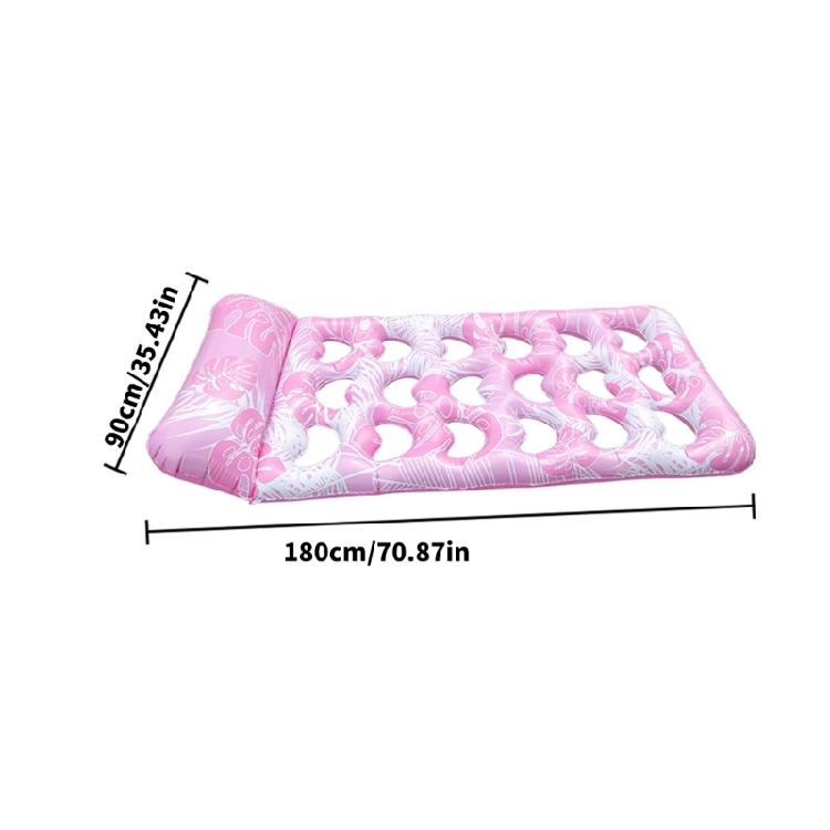Pool Air Mattress Wide Leaf Floating Pad For Adults Robust PVC Construction Quick Dry Water Mat