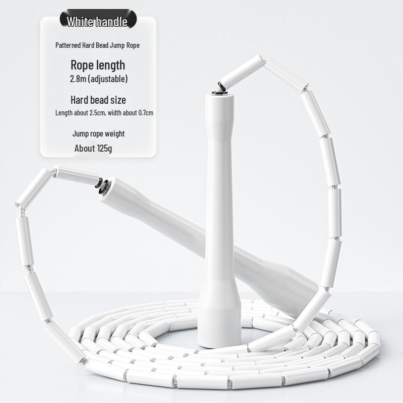 Bamboo Patterned PE Beads Jump Rope for Students & Adults - Sports Training & Competition