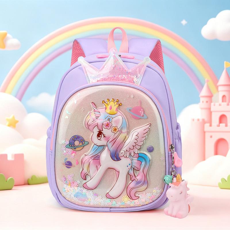 Cartoon Prinzessin Meerjungfrau Rucksack für Mädchen 3-6 Jahre Leicht Kleinkind Kindergarten Schultasche Reise Niedliche Einhorn Rucksäcke